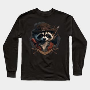 raccoon pirate Long Sleeve T-Shirt